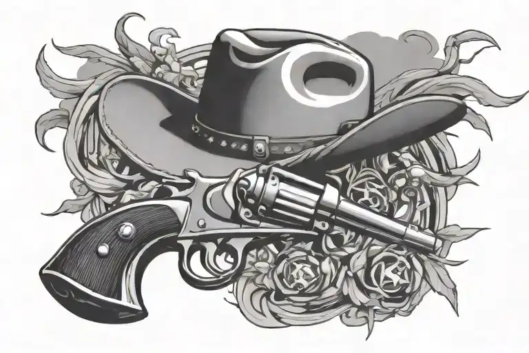 Cowboy Hat Revolver Lucky Luke