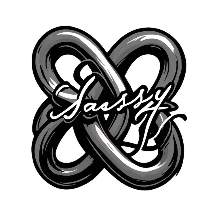 Infinity Sign With The Word Sassy Intertwined Within