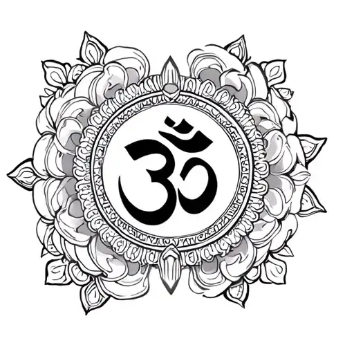 Shri Krishna Sudarshan Chakra With Om Symbol