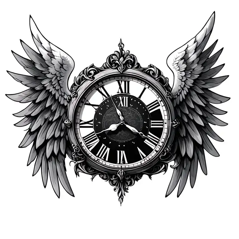 Angel Wings Clock