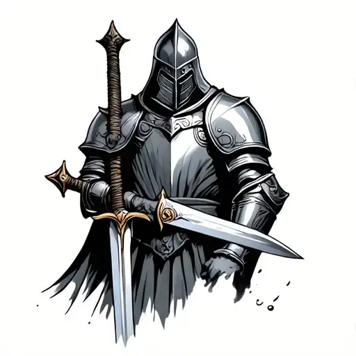 Knight Of Knight Washer With A Sword