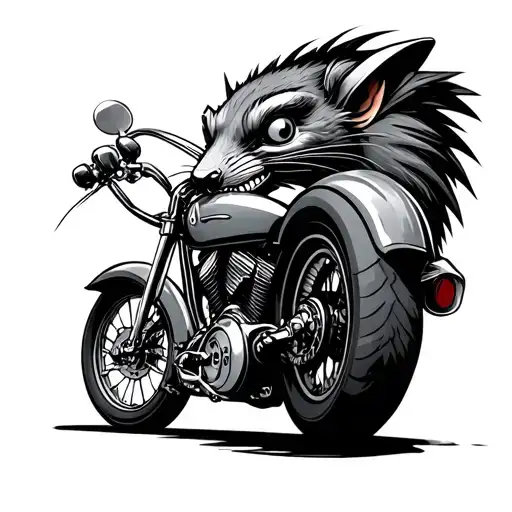 Rat Fink On Motorcycle
