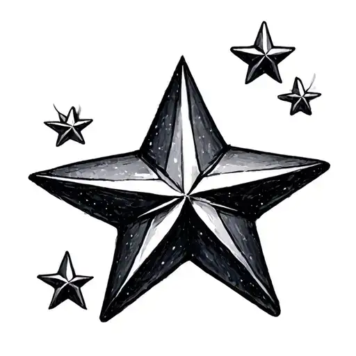 3 Small Black Stars