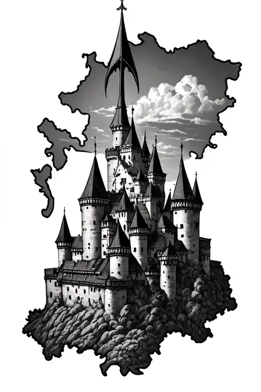 Vlad The Impaler Dacic Romania Map And Draculas Castle
