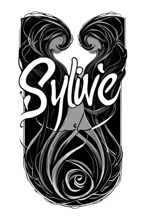 Sylvie Name Written With Design