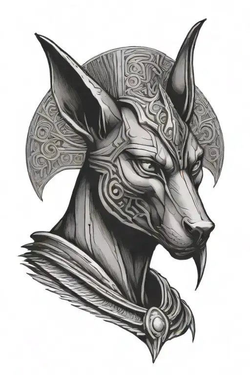 Anubis Looking Forward Evil Stare Directly