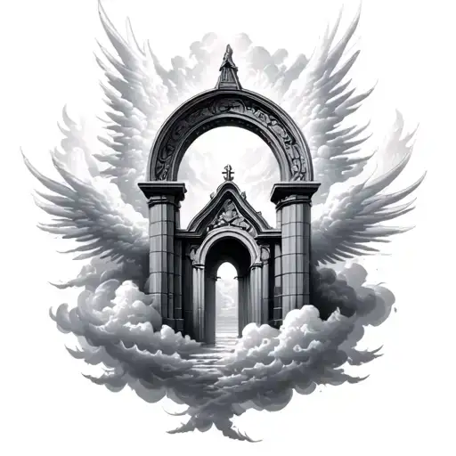 Gate Of Heaven In The Clouds