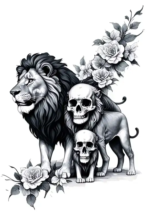 Family 5 Lion Memento Mori