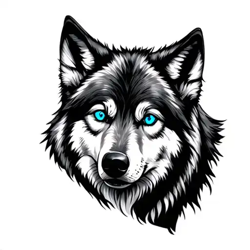 Blue Eyed Wolf