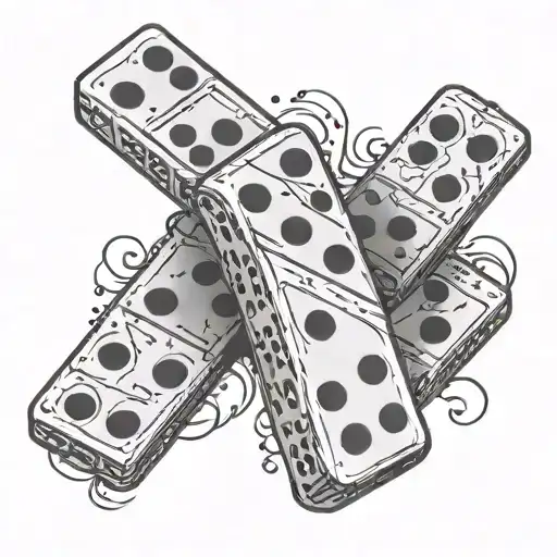 3 Dominoes With 6 Dots