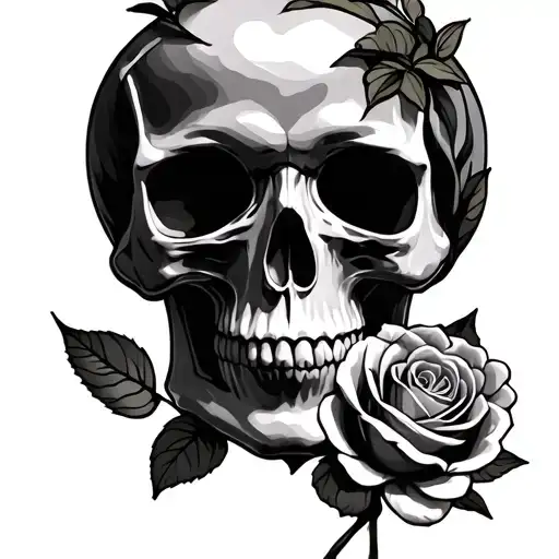 Skull And Roses Growing