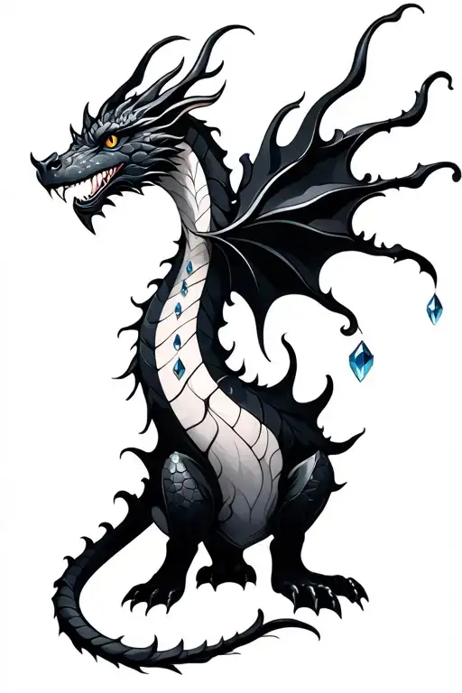 Elegant Dragon With Gems