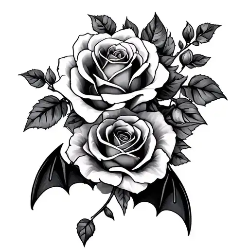 Roses And Bat