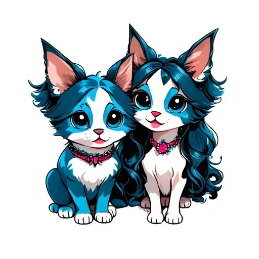 Cute Sisters Bluey And Bingo
