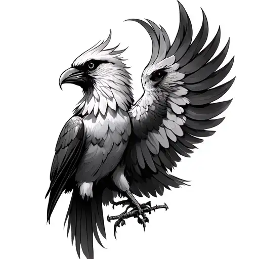 Leon With Phenix Bird Reborn