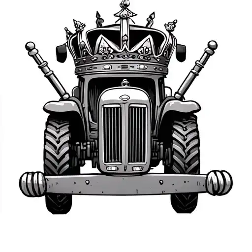 Queen Crown And Tractor