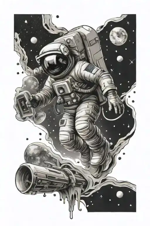 Astronaut Gambling Themed Sleeve