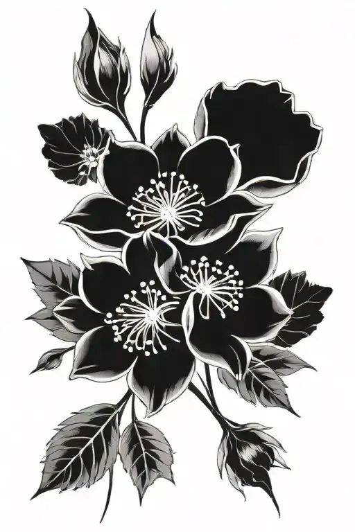 Arm Band Tattoo With Negative Space With Wildflowers