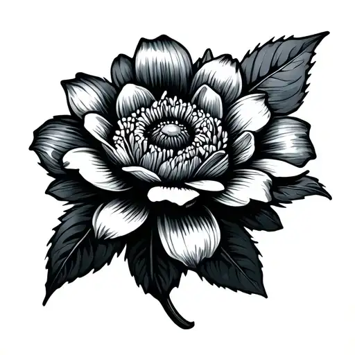 Small Minimalist Fine-line Tattoo Design For An Angelica Flower