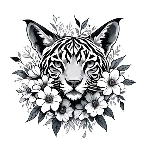 Word Animal Surrounded By Light Flowers
