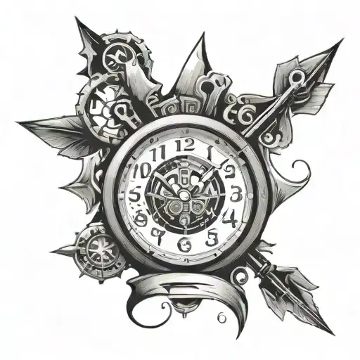 A Clock Face With Gaming Symbols For Each Hour Marker