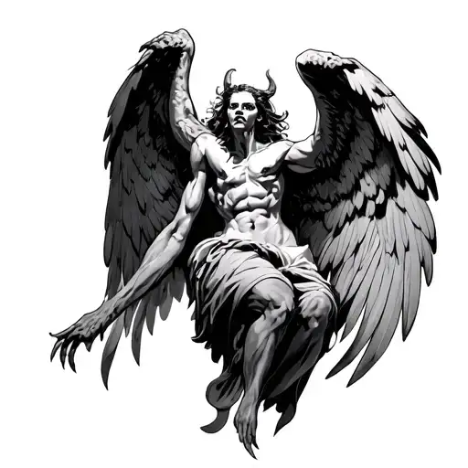 Demon Hell Angel Falling