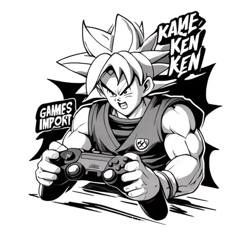 Goku Playing Video Games And Saying The Phrase Kaio-ken Games Imports