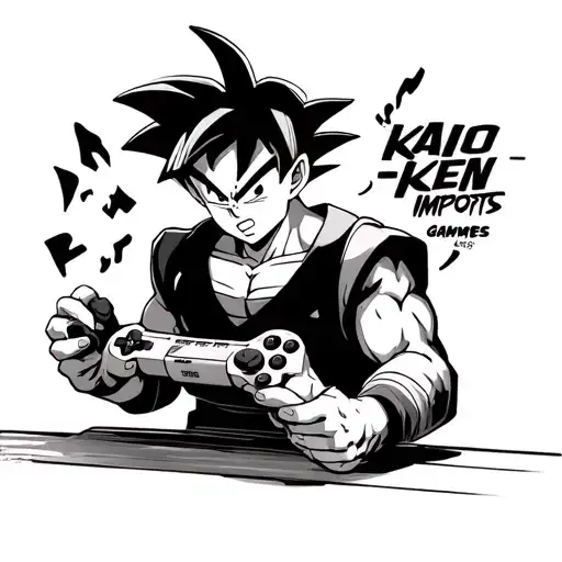 Goku Playing Video Games And Saying The Phrase Kaio-ken Games Imports