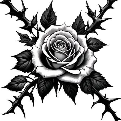Roses And Thorns On The Arm