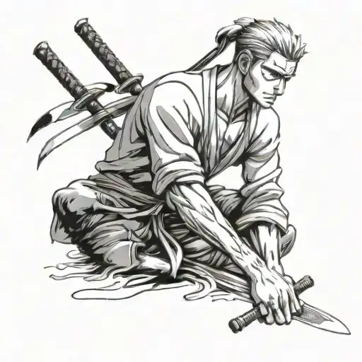 Roronoa Zoro Swords Crossed
