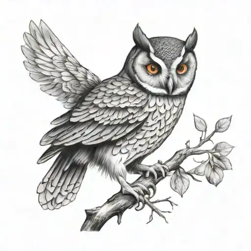 Minimalitic Young Owl To Represent My Child Walking