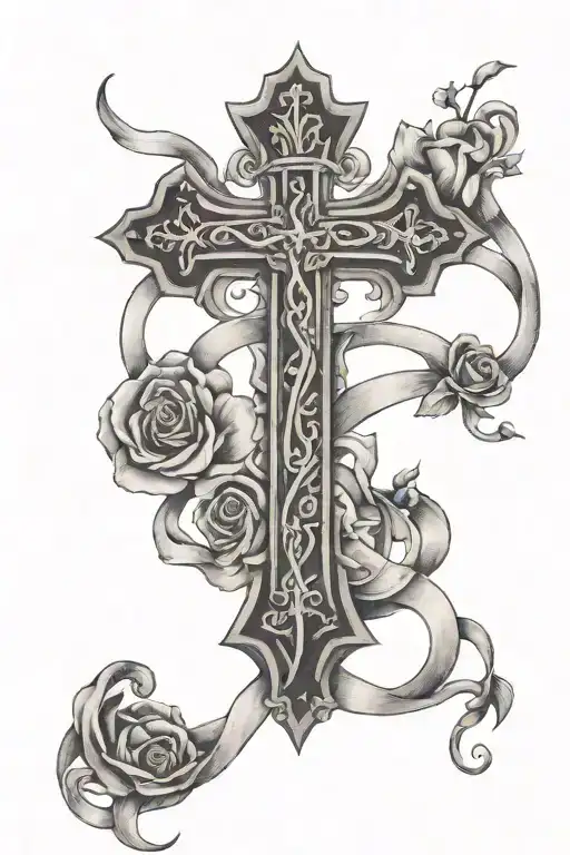 Cross And Bible Verse Intertwined