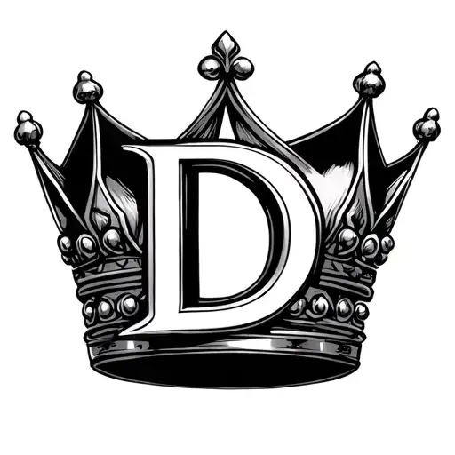 Crown With Letter D Inside