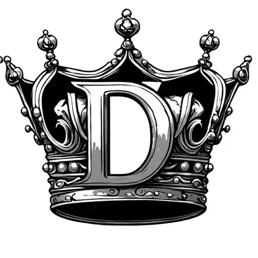 Crown With Letter D Inside