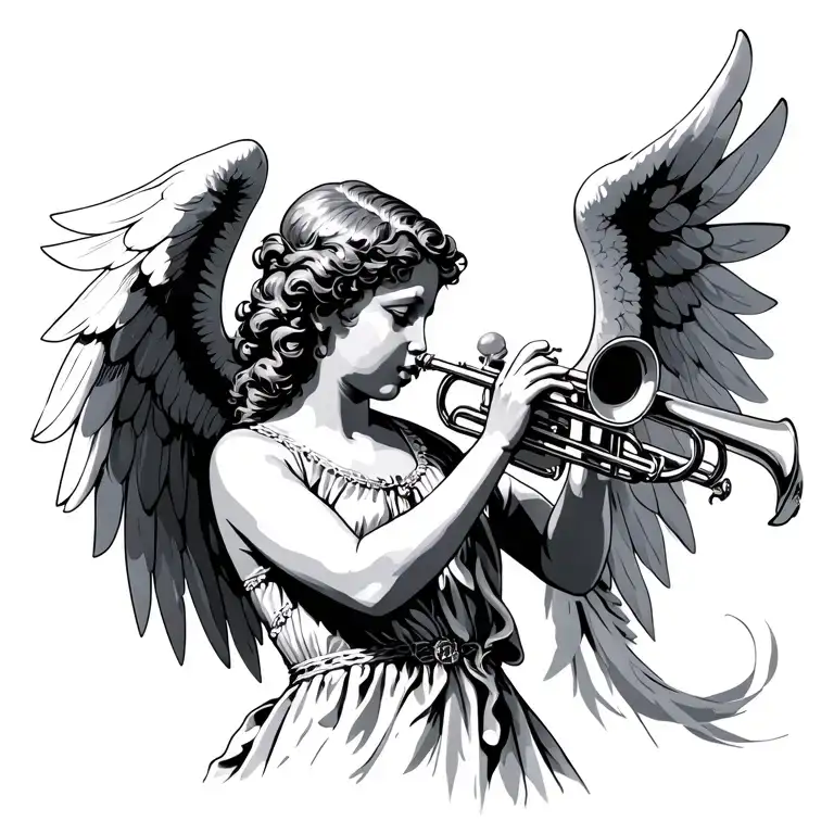 Angel Playing Trumpet