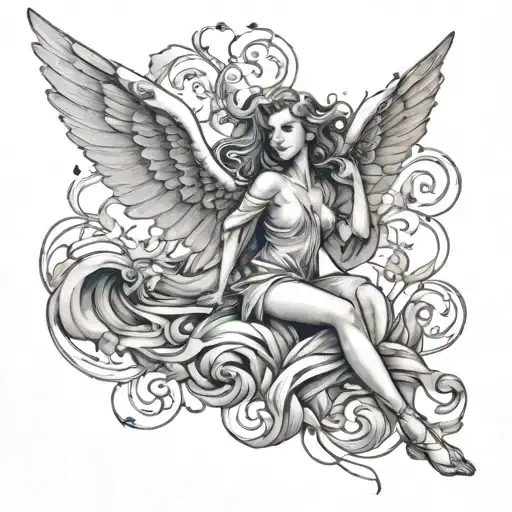 Angel Girls Flies In The Sky Full