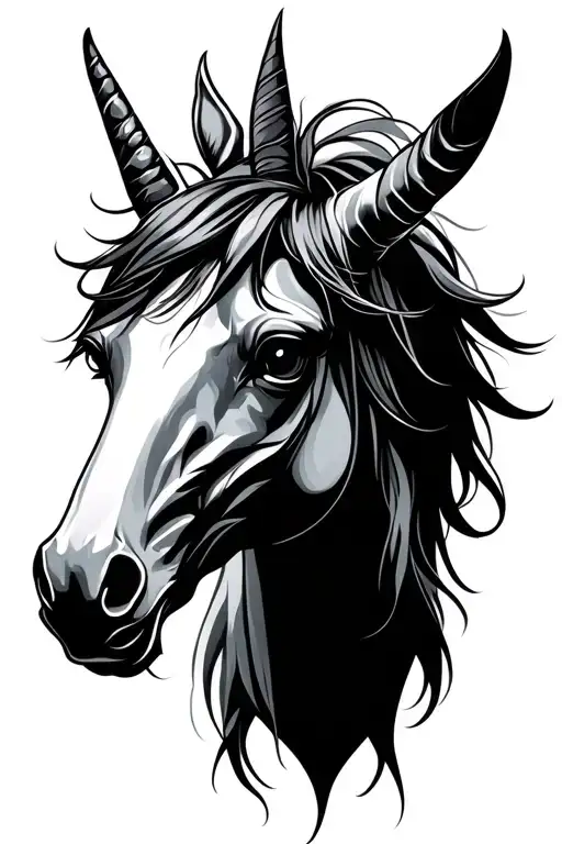 Gothic Unicorn Head