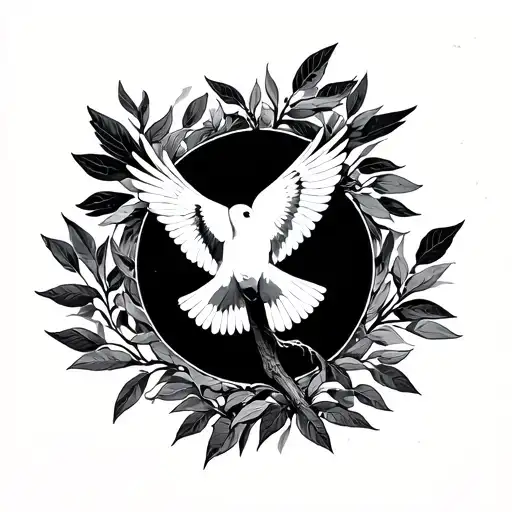 Doves Sunlight Olive Tree