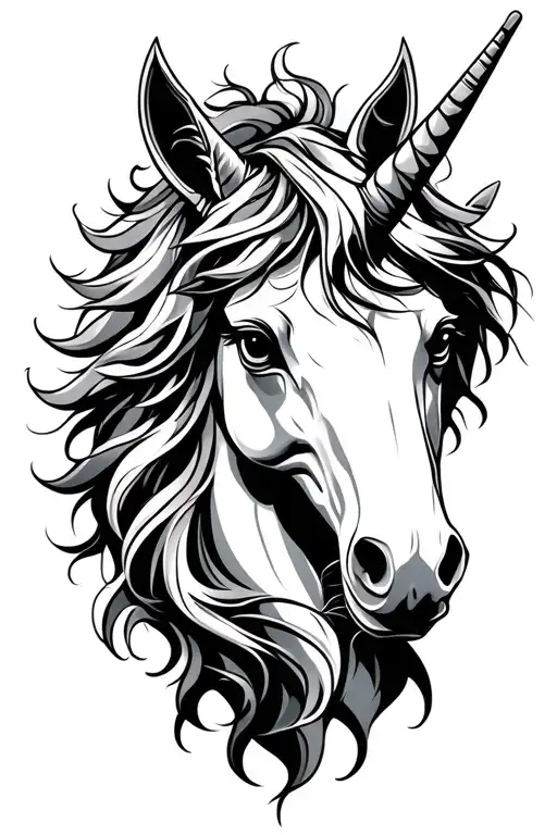 Gothic Unicorn Head