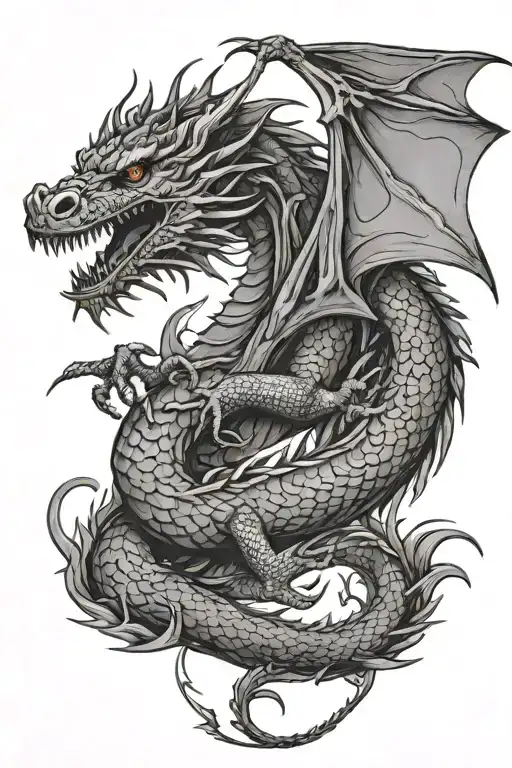 Top Down Flying Dragon