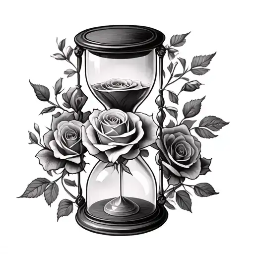 Roses Around A Hourglass