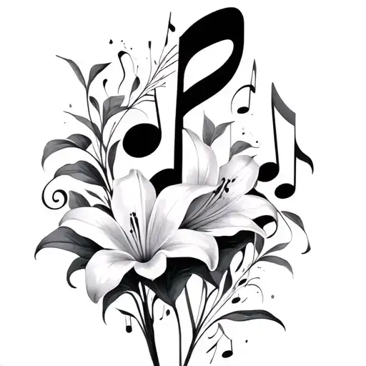 Musical Notes And Lillies Wrapping