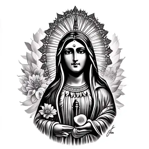 Chicano Virgen De Guadalupe Tattoo Portrait