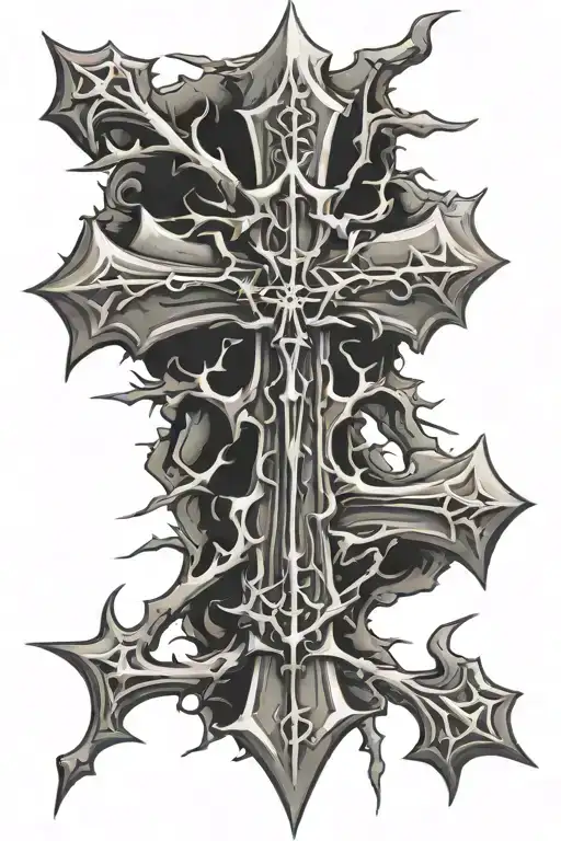 Cross With Thorns Wrapped