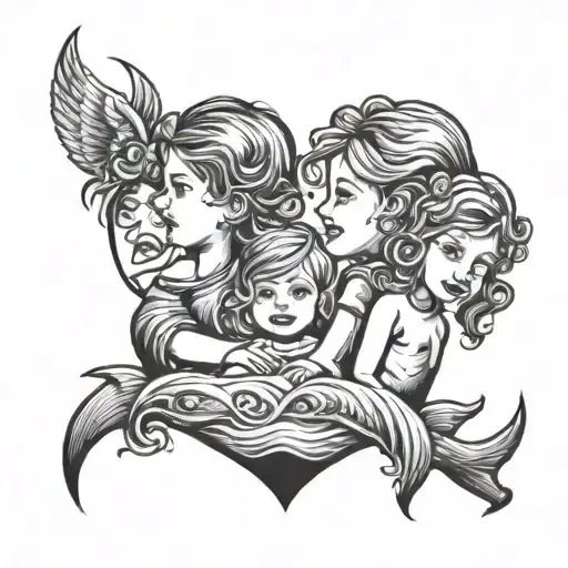 Children Family Strong Sea Love