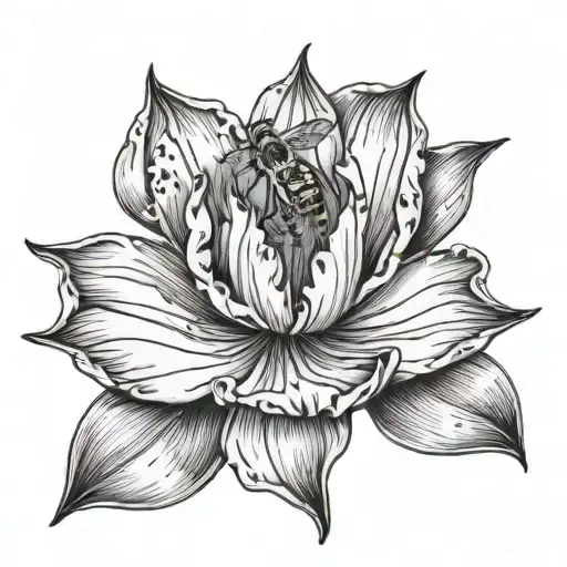 Tulip With Bee And Steam Says Daddys Girl