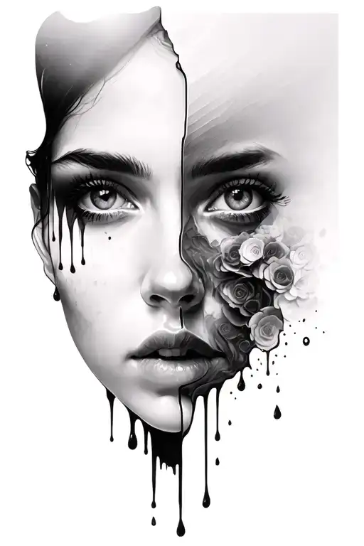 Half Of Womens Face Melting Off