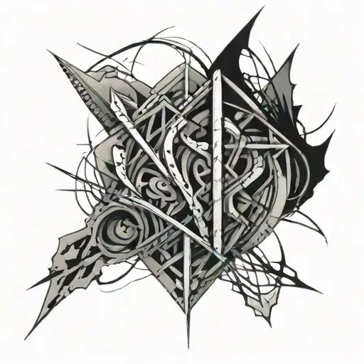 Masculine Dark Abstract Lines