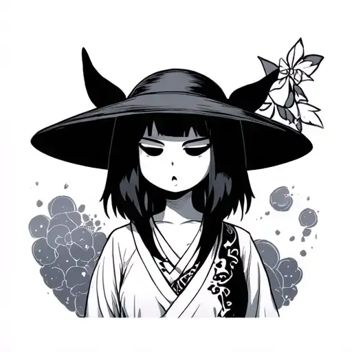 Kaonashi No Face Wearing Luffys Stawhat