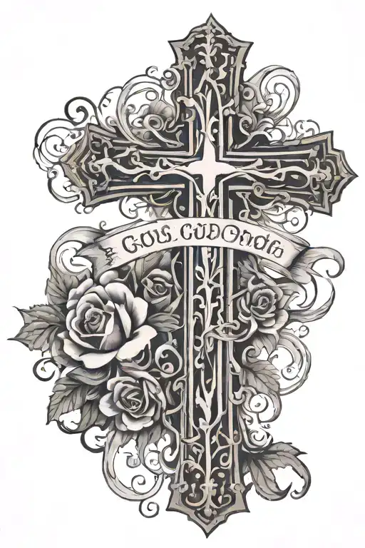A Cross With God Will Provide Written Inside Of It